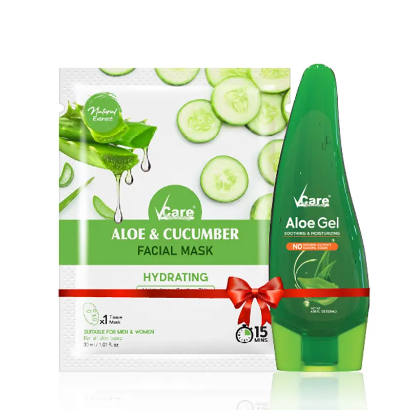 Proven Hydrating Face Care - Aloe Vera Mask and Gel Combo